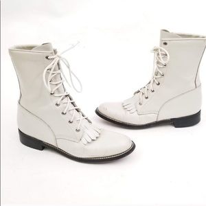 Justin lace up boots!